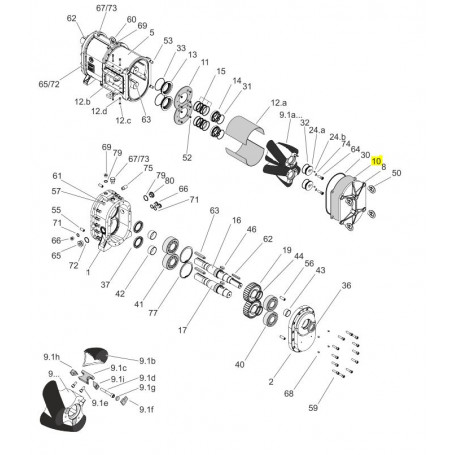 Plaque d'usure avant - INOX 1.4571 - Série FLA