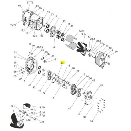 Clavette pour lobe élastomère 14x9x82 - Série FL518