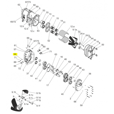 Goupille cylindrique 16x60 - ACIER- Série FL/HFL