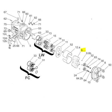 Bi-Lobe hélicoïdal Dius - gauche - ACIER 1.7225 - Série AN070