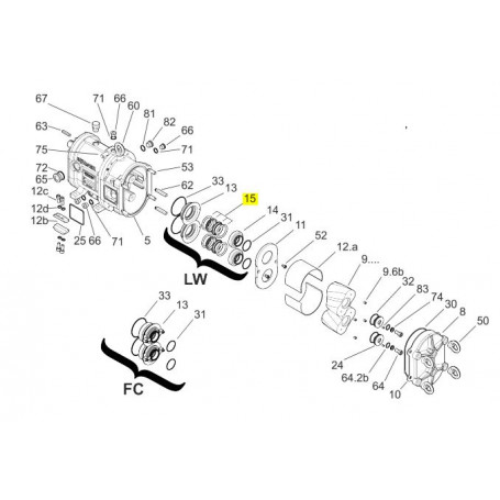 Garniture mécanique - CARBURE DE SILICIUM / JOINTS FEPM - Série PL/HPL