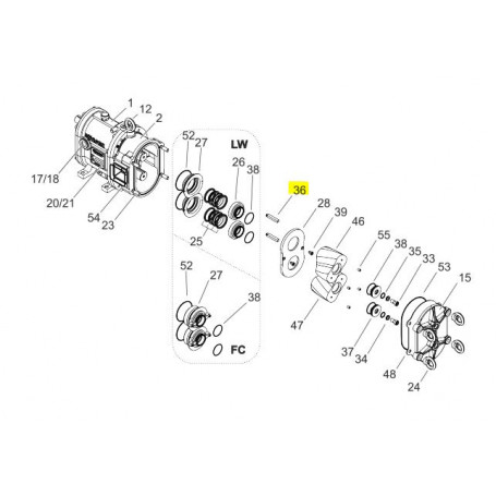 Joint à lèvre - 33x50x7 - FPM - Série AN