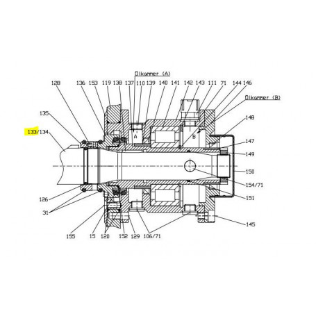 Arbre de commande claveté menant - Série FLA1540