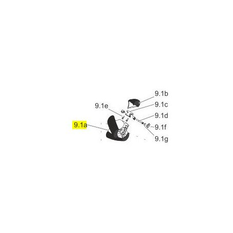 Noyau de tri-lobe hélicoïdal - arrière gauche - FONTE 0.7040 - Série FLA1540