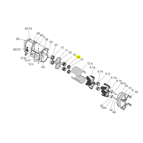 Support de grain tournant 12 Dts - ACIER 1.0503 - Série EL