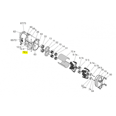 Vis à six pans creux M12x50 - INOX - Série EL1550/EL3050