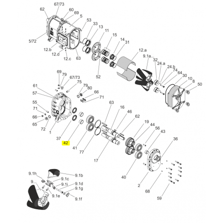 Douille interne coté produit 90x100x30 - INOX 1.4034 traité - Série EL