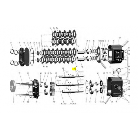 Clavette pour GT 12 dents 8x7x58.5 - Série HAL50