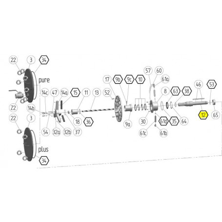 Arbre hexagonal - ACIER 1.7225 - Série P300