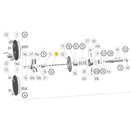 Vis centrale de centrage et de serrage - M16x433 - ACIER 1.7225 - Série P300