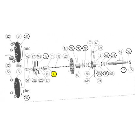 Joint torique de grain tournant - 57x3 - NBR - Série P300 V2