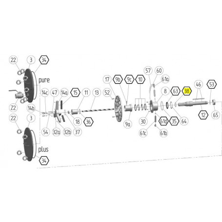 Joint torique de rondelle d'arbre - 17x4 - NBR - Série P300
