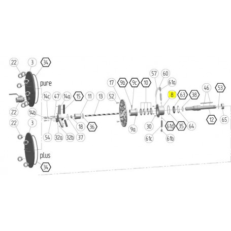 Support de grain fixe - ACIER 1.0038 - Série P300 version 1/RR9000