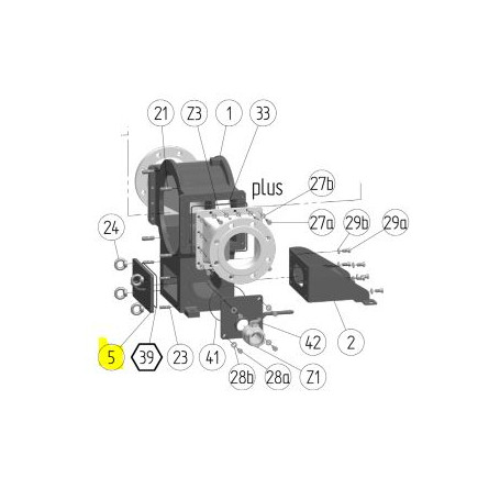 Flasque avant de piège à cailloux - INOX 1.4301 - Série P300 plus