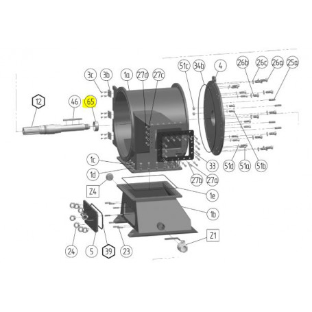 Douille interne trempée - 80x90x30 - ACIER 1.3505 traité - Série P500