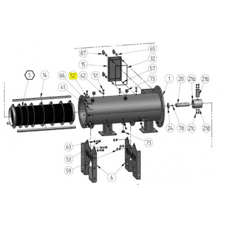 Vis tête hexagonale - M16x45 - INOX A2 - Série RC150