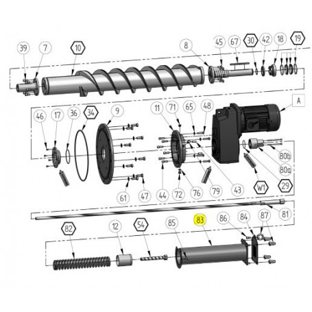 Capot de protection du ressort - ACIER verni 1.0038 - Série RC30
