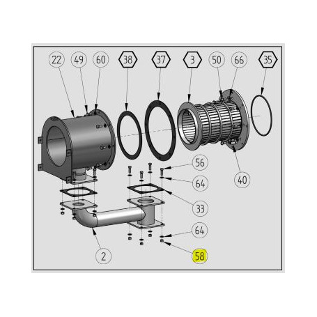 Vis à tête hexagonale - M10x40 - INOX A2 - Série RC40HP