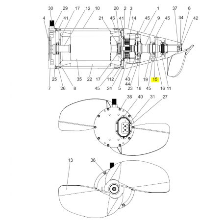 Vis pour cable électrique M32x1.5 partie motorisation - Série BMX9-13