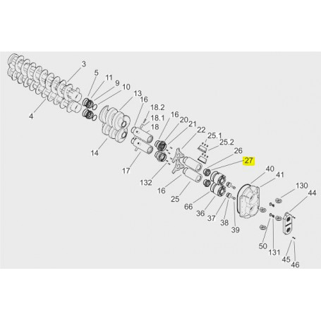 Ecrou cannelé - M75x2 - ACIER 1.7225 - Série Powerfeed Twin