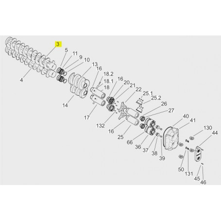 Vis de convoyage droite - INOX 1.4301 - Série Powerfeed Twin
