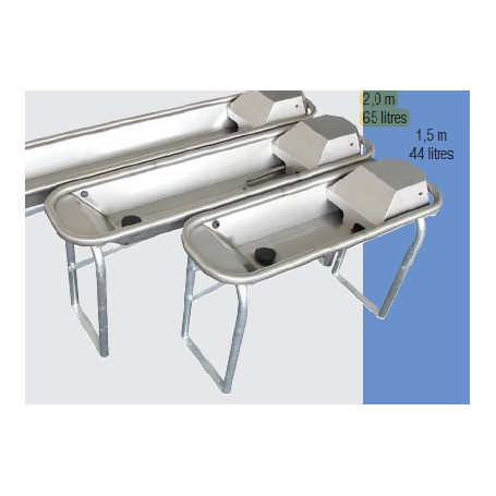 Kit pieds de fixation au sol pour abreuvoir arrondi longueur 2.00M  SUEVIA