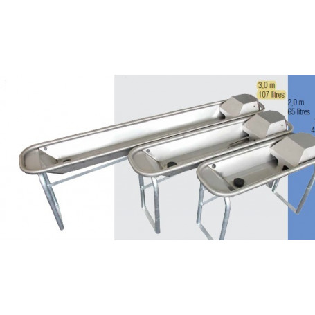 Kit pieds de fixation au sol pour abreuvoir arrondi longueur 3.00M  SUEVIA