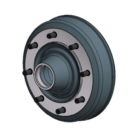 Moyeu d'essieu agraire EB 120x125, 808 MF tambour Ø350X60