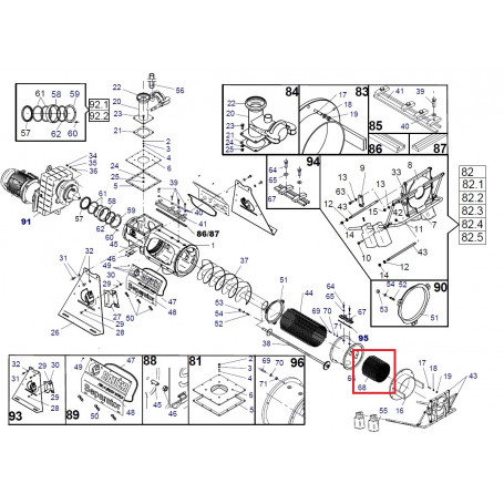 Tamis 1,0 HD 260 pour séparateur S855 BAUER