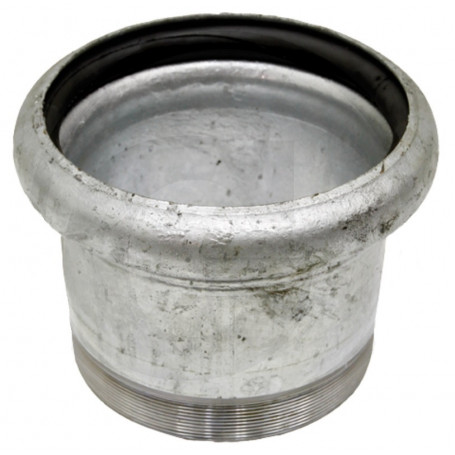 Raccord femelle 89/3" type BAUER avec filetage (longueur 110mm)