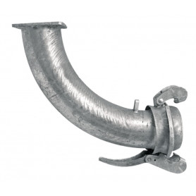 Coude 90°,raccord mâle avec bride galvanisé Ø(nominal/pouces) 108/4" de type BAUER