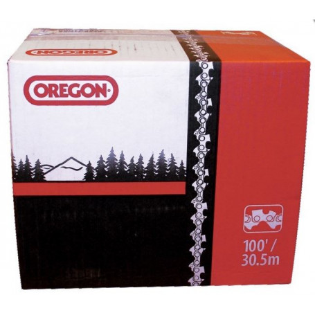 Chaine tronçonneuse demi-ronde OREGON 91PX /pas 3/8"LP / jauge .050"(1.3mm) - rouleau 25 pieds