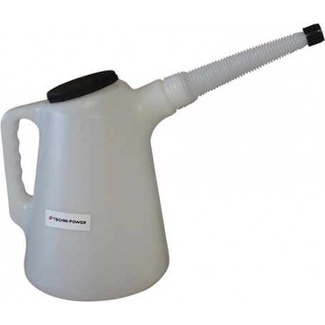 Broc plastique gradué avec flexible, contenance 5l