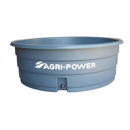 Bac de pâturage PEHD 1400 l gris AGRI-POWER