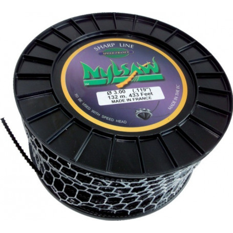 Fil nylon denté Ø3mm NYLSAW pour débroussailleuse (bobine 132M)