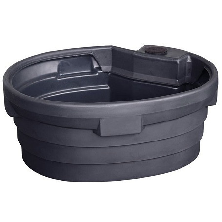 Bac de pâturage PE 650 l ovale avec rebord intérieur