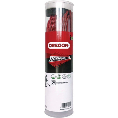Brins de fil nylon denté Techni-blade Ø7mm de longueur 26cm OREGON pour débroussailleuse (tube de 155 brins)
