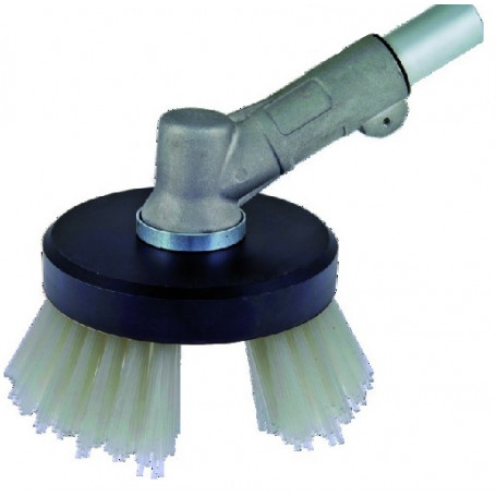 Lot De 2 Brosses De Désherbage Pour Débroussailleuse - Poils Nylon Jaune, 20 Cm, Alliage Métal