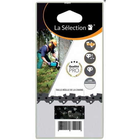 Chaine tronçonneuse demi-ronde / pas 3/8"LP / jauge .050"(1.3mm)/ 54 maillons