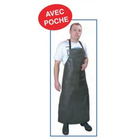 Tablier de traite DURATOUT vert olive avec double poche 120cm