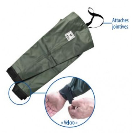 Manchettes longue LINE 7 vert taille unique (la paire)