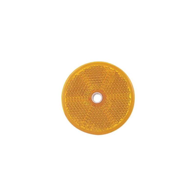12 Catadioptres Vélo Et Remorque Rond 60 Mm – Bleu/Jaune/Rouge – Avec Vis Et Écrous – Haute Visibilité