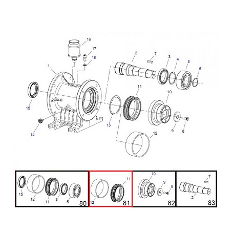 Kit rép joint et garniture mécanique pompe BAUER HELIX DRIVE