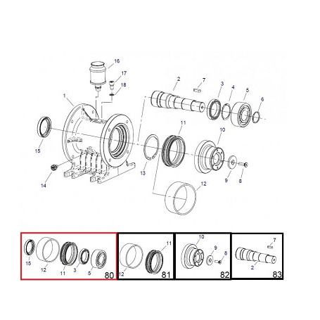 Kit rép joint et palier pompe BAUER HELIX DRIVE