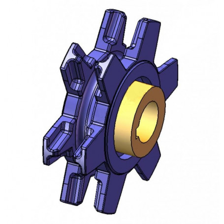 Noix chaine marine 14x50 N°1 6 empreintes Ø50RC14 type SAMAS
