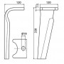 Dent de herse gauche cultimix forgée type AMAZONE 962338