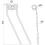DENT FANEUSE DROITE TYPE CLAAS/BAUTZ 9263500/26050015