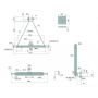 Triangle d'attelage Cat.I long. 508 mm 3 trous avec chappe et boule d'attelage