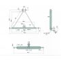 Triangle d'attelage Cat.1 long. 661 mm 9 trous avec chappe et boule d'attelage