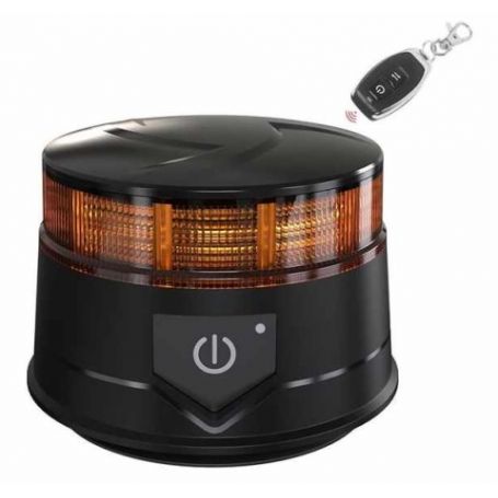 Gyrophare LED magnétique 12/24V sans fil compact avec télécommande